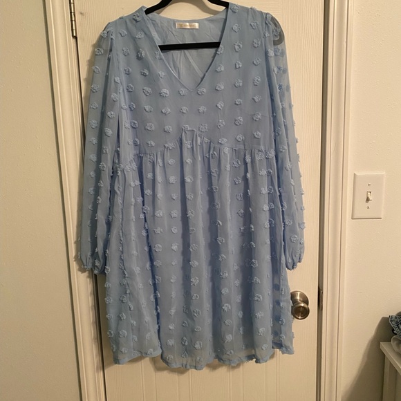 Kirundo Baby Blue Long Sleeve Dress (small) - Picture 2 of 5